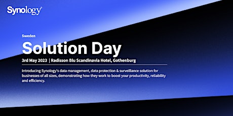 Imagen principal de Synology Solution Day 2023 - Gothenburg, Sweden