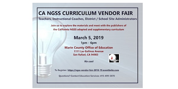 Next Generation Science Standards Curriculum Vendor Fair (NGSS)