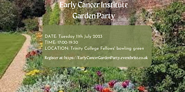 Early Cancer Institute garden party