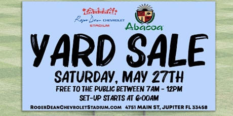 Abacoa Yard Sale at Roger Dean Chevrolet Stadium primary image