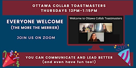 Ottawa Collab Toastmasters Online Meetings