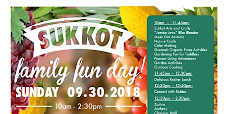 Primaire afbeelding van  Sukkot Family Fun Day 2018