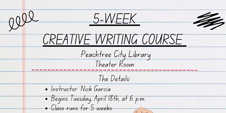 Creative Writing Course (Ages 18 & up)