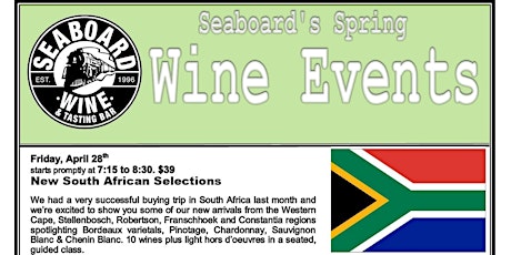 Seaboard's Spring Wine Series: South African Wines primary image