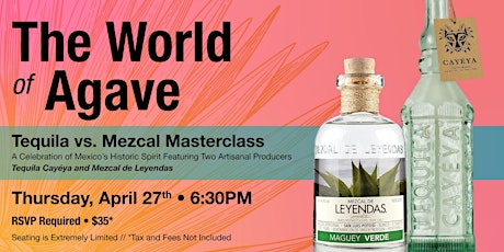 The World of Agave: Tequila vs. Mezcal Masterclass primary image