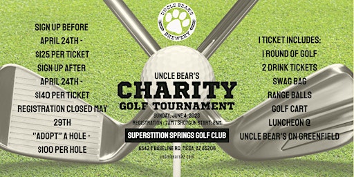 Uncle Bear's Charity Golf Tournament primary image