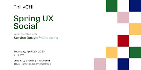 Hauptbild für Spring UX Social with Service Design Philadelphia