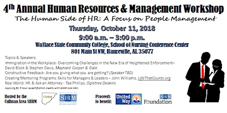 CSHRM 4th Annual Human Resources & Management Team Workshop primary image