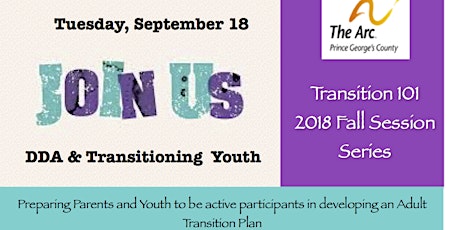 Hauptbild für Transition 101 - DDA and Transitioning Youth 