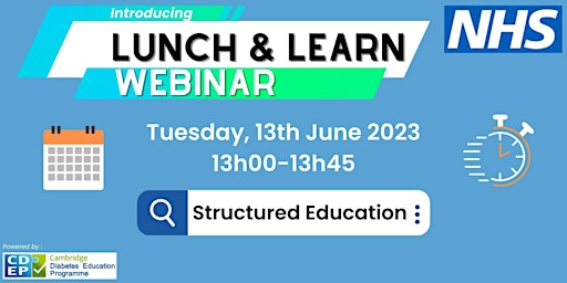 NHS Lunch & Learn Webinar: Structured Education primary image