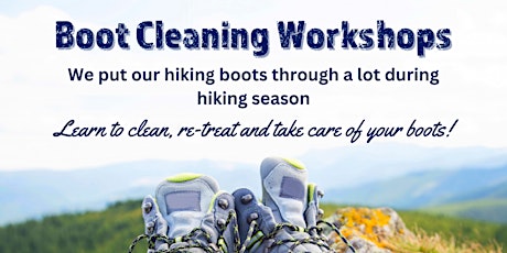 Hiking Boot Cleaning Workshop primary image