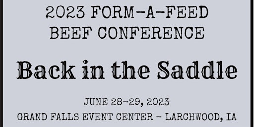 Form-A-Feed 2023 Professional Beef Conference