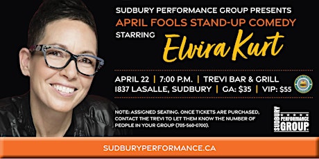 Stand up comedy starring Elvira Kurt LIVE in Sudbury