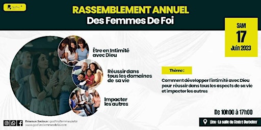 RASSEMBLEMENT ANNUEL DES FEMMES DE FOI primary image