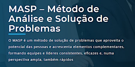 Imagem principal do evento MASP - Método de Análise e Soluções de Problemas