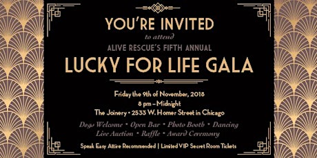 5th Annual "Lucky for Life" Gala primary image