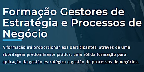 Imagem principal do evento FORMAÇÃO GESTORES DE ESTRATÉGIA E PROCESSOS DE NEGÓCIOS