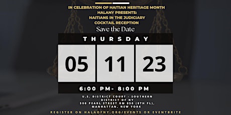 Immagine principale di Haitian's in the Judiciary- Cocktail Reception for Haitian Heritage Month 