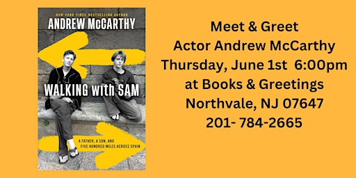 Meet & Greet Actor Andrew McCarthy Thursday, June 1st at 6:00pm primary image