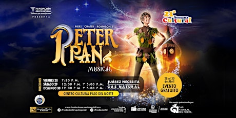 Immagine principale di Peter Pan: El musical (Función: Viernes 28 de abril a las 19:30 hrs.) 