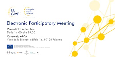 Electronic Participatory Meeting sull'economia collaborativa in Sicilia #EU_GIVE Electronic Participatory Meeting sull'economia collaborativa in Sicilia #EU_GIVE