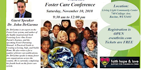Image principale de Racine Foster Care Conference - presented by Living Light Christian Church, Racine County Foster Care, Racine County United Way