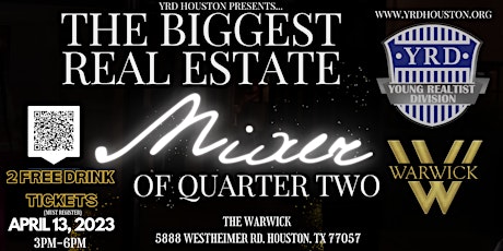 YRD Houston Real Estate Mixer at The Warwick: The Biggest Mixer of Q2 primary image