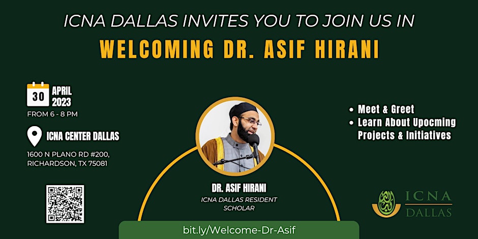 Welcoming Dr. Asif Hirani