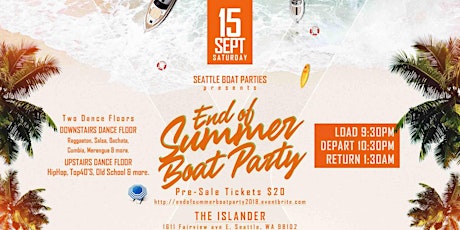 End of Summer Boat Party 2018 primary image