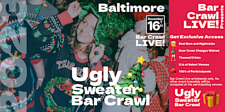 2023 Official Ugly Sweater Bar Crawl Baltimore's Christmas Pub Crawl