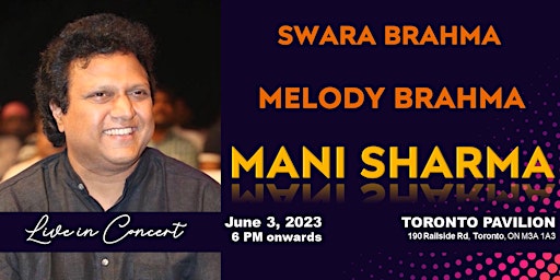 Mani Sharma Live In Concert Toronto 2023 primary image