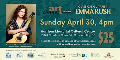 artConnect Performance Series presents Classical Guitarist Emma Rush primary image