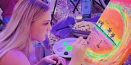 UV Glow Paint and Sip Thursday Brisbane city byo studio