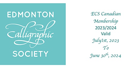 ECS 2023/24 Canadian Membership valid July 1st/2023 to June 30th/2024 primary image