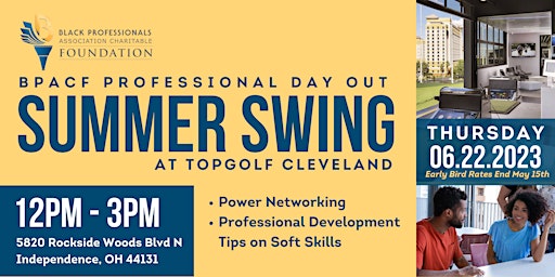BPACF Professional Afternoon Out: Summer Swing at Topgolf Cleveland primary image