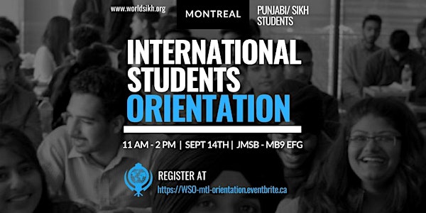 WSO Montreal Punjabi/Sikh International Students Orientation