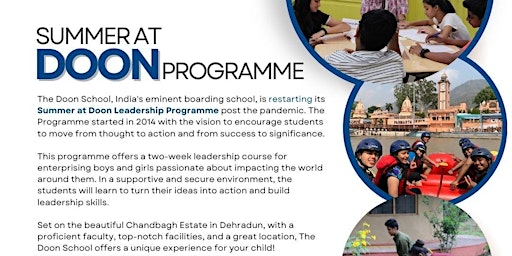 Summer at Doon Leadership Programme - An Event by The Doon School primary image