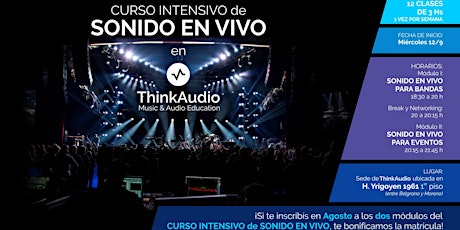 Imagen principal de CURSO INTENSIVO DE SONIDO EN VIVO en ThinkAudio