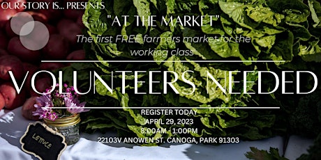 Free Farmers Market Volunteers Needed