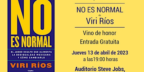 Imagen principal de Presentación de libro ''No es normal'' Autora Viri Ríos