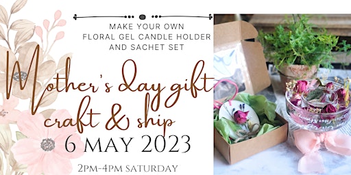 Imagem principal do evento Mother's Day gift Craft & Ship to mom /Botanical candle holder+sachet set