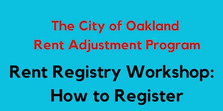 Rent Registry Workshop: How To Register