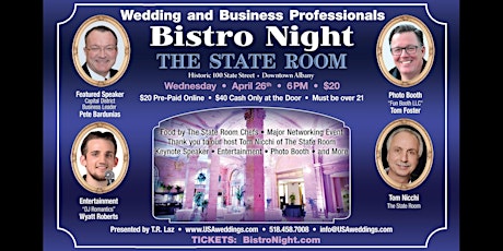 Imagen principal de "Bistro Night" at The historic State Room in Albany