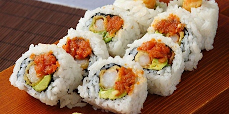 Hands on Sushi cooking class  :  Shrimp Tempura roll and Crab Rangoon