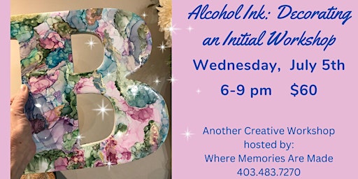 Alcohol Ink Workshop: Decorate your Initial primary image