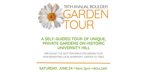 19th Annual Boulder Garden Tour primary image