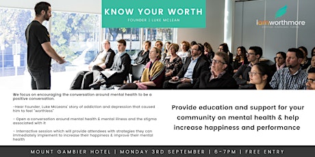 I Am Worthmore: Know Your Worth (Mt Gambier) primary image