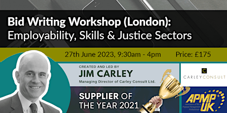 Bid Writing Workshop - Employability, Skills & Justice Sectors (London) primary image