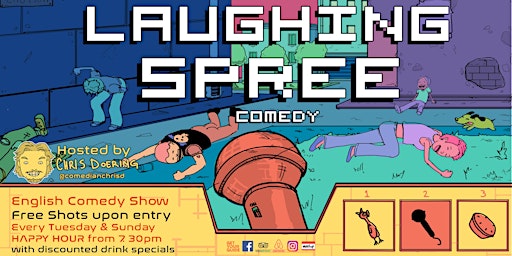Imagem principal de Laughing Spree: English Comedy on a BOAT (FREE SHOTS) 30.05.