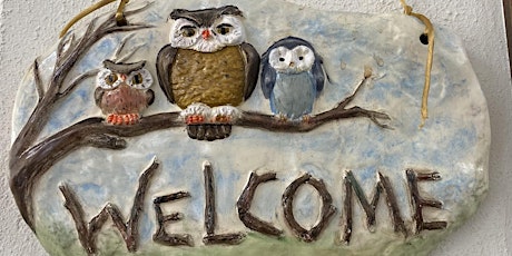 Ceramics With Gail Lee: Hanging Owl Welcome Plaque